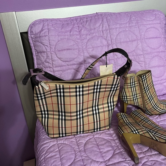 Plaid Booties and Hand Bag - Picture 2 of 4